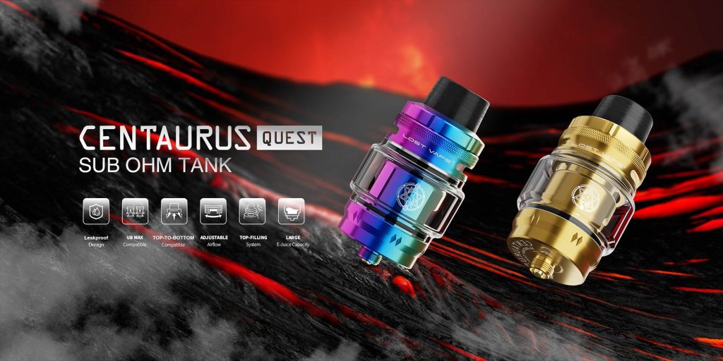 اتومایزر لاست ویپ سنتاروس کوِئست LOST VAPE CENTAURUS SUB OHM TANK |ویپ داریم