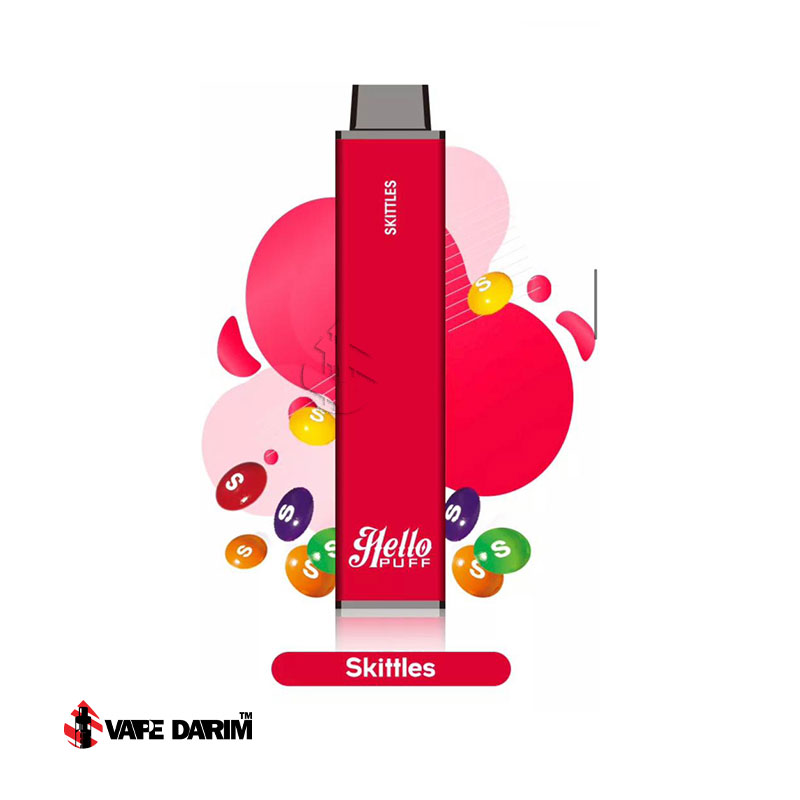 پاد یکبار مصرف اسمارتیز هلو پاف HELLO PUFF Skittles 5500 PUFF |ویپ داریم پاد یکبار مصرف اسمارتیز هلو پاف HELLO PUFF Skittles 5500 PUFF |ویپ داریم