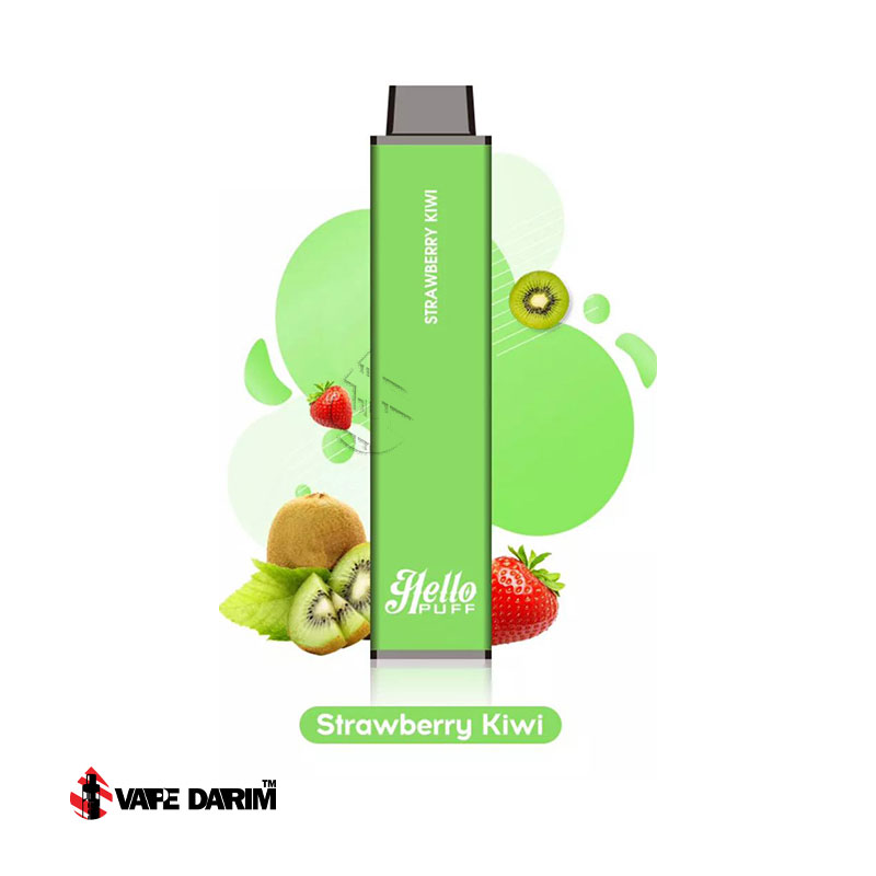 پاد یکبار مصرف توت فرنگی کیوی هلو پاف HELLO PUFF 5500 PUFF |ویپ داریم پاد یکبار مصرف توت فرنگی کیوی هلو پاف HELLO PUFF 5500 PUFF |ویپ داریم