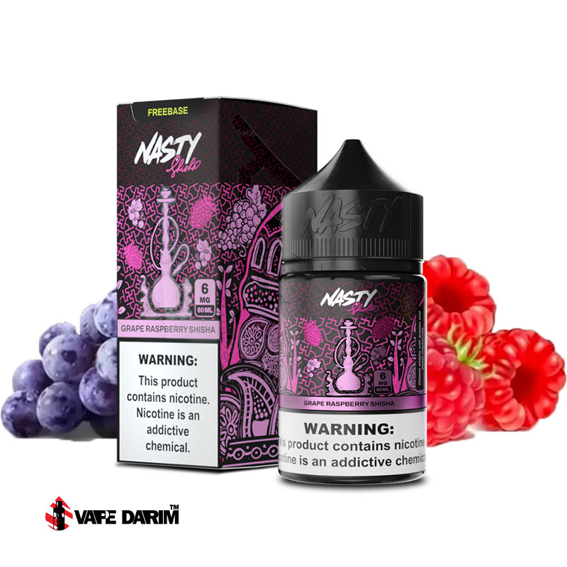 juice-nasty-grape-raspberry |ویپ داریم جویس انگور تمشک قلیان نستی |NASTY Grape Raspberry Shisha 30ML |ویپ داریم