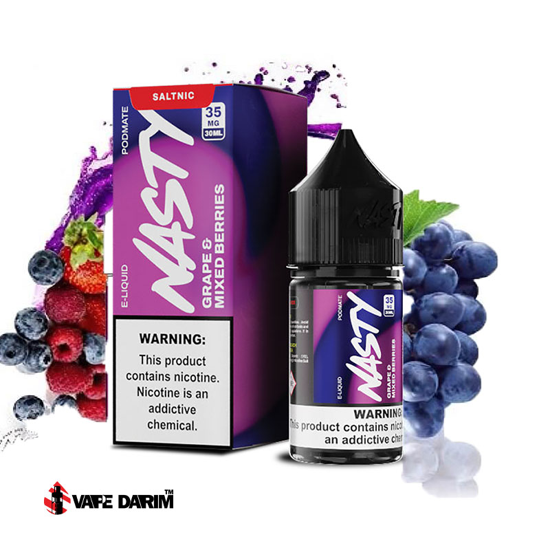 گرپ-بری-سالت-نستی |ویپ داریم سالت انگور بری نستی |NASTY Grape&Mix Berries 30ML |ویپ داریم