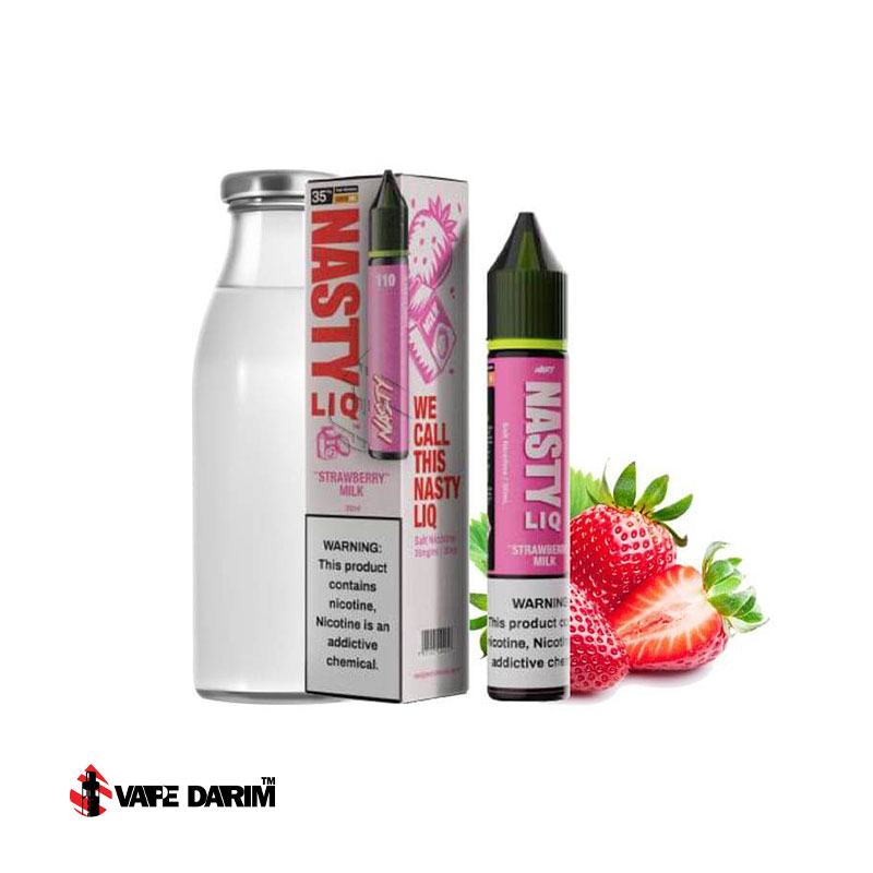 سالت-شیر-توت-فرنگی-نستی |ویپ داریم سالت شیر توت فرنگی نستی |Nasty liq Strawberry Milk |ویپ داریم