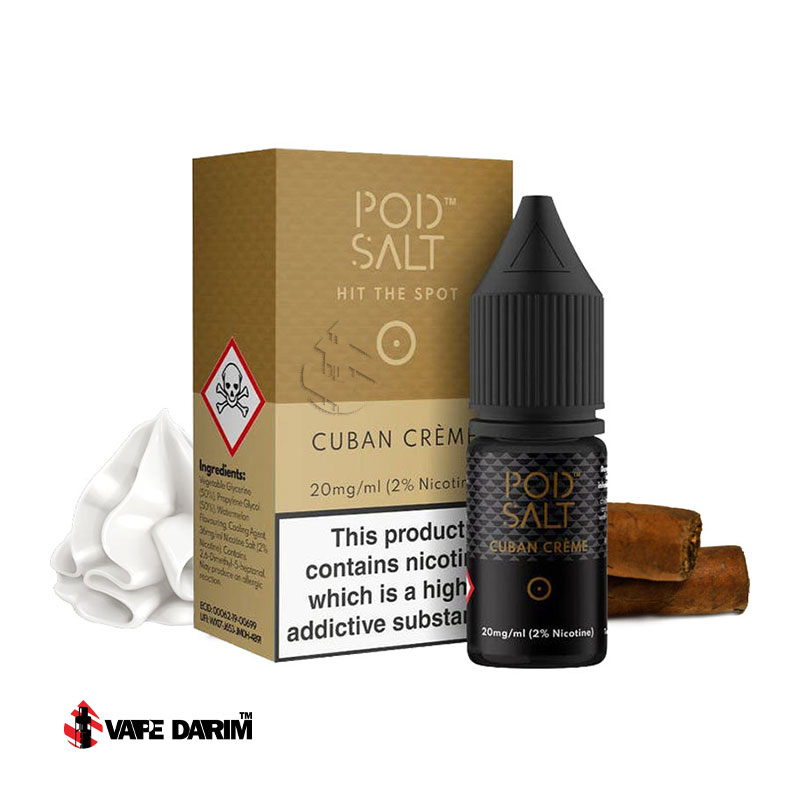 Cubano Crem Podsalt 10 Ml |ویپ داریم سالت نیکوتین تنباکو خامه پاد سالت Pod Salt Cuban Creme 10 ML |ویپ داریم