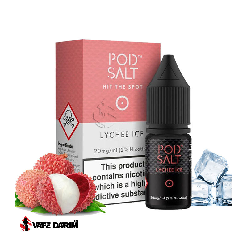 Lychee Ice Pod Salt 30 Ml |ویپ داریم سالت نیکوتین لیچی یخ پادسالت Pod Salt LYCHEE ICE 30 ML |ویپ داریم