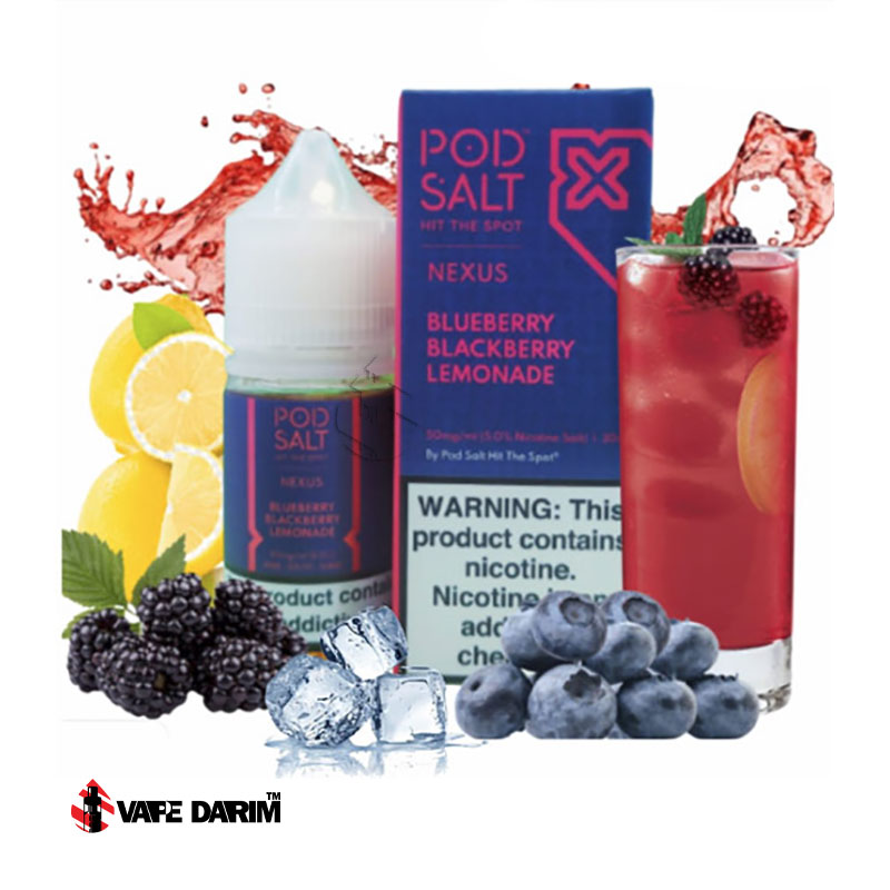بلوبری شاتوت لیموناد پاد سالت |ویپ داریم سالت نیکوتین بلوبری شاتوت لیموناد پاد سالت Pod Salt BLUEBERRY BLACKNERRY LEMONAD 30 ML |ویپ داریم