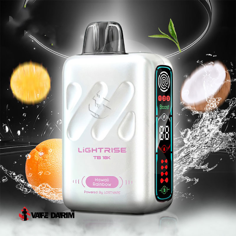 Lightrisk Lost Vape 18k Huwaii Rainbow پاد یکبار مصرف لاست ویپ |ویپ داریم پاد لایترز بار میکس هاوایی لاست ویپ Lightrise Hawaii Rainbow 18K |ویپ داریم