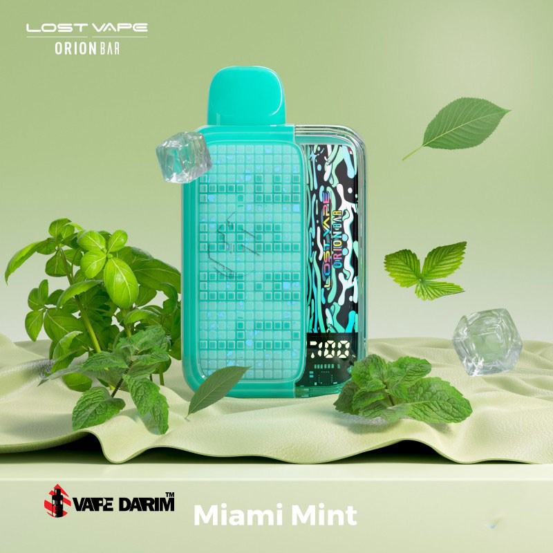 Orion Bar Miami Mint 10k |ویپ داریم پاد اوریون بار نعناء لاست ویپ Orion Bar Lost Vape Miami Mint 10K |ویپ داریم