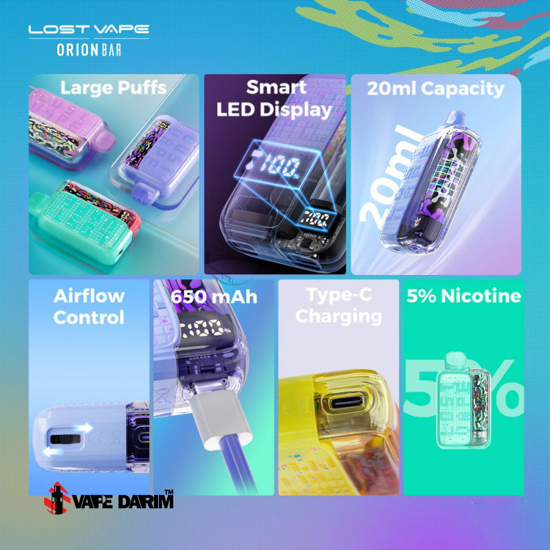 پاد اوریون بار لاست ویپ Orion Bar LOST VAPE 10K |ویپ داریم