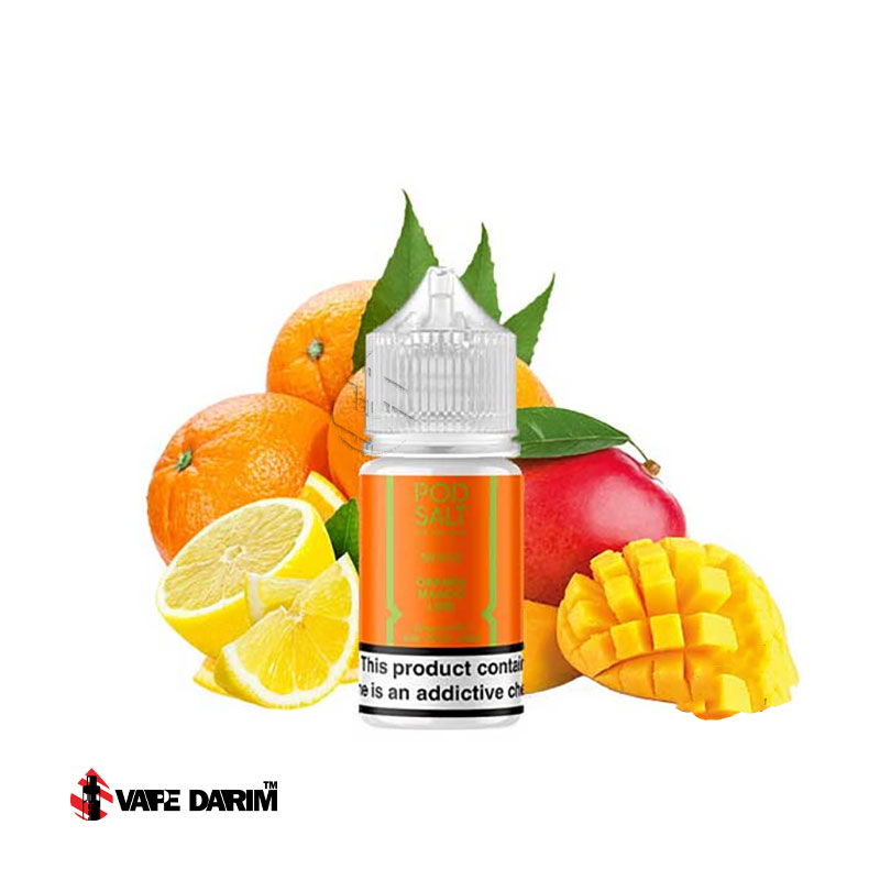 Pod Salt Orange Mango Lim |ویپ داریم سالت نیکوتین توت پرتغال انبه لیمو پاد سالت | Pod Salt Orange Mango Lime |ویپ داریم
