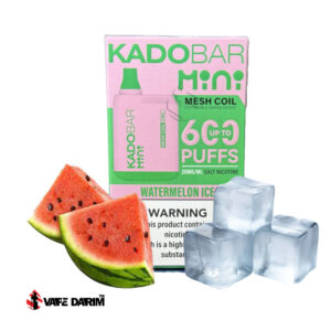 خرید پاد یکبار مصرف هندوانه یخ کادوبار مینی | Kadobar Mini Watermelon ICE 600 Puff |ویپ داریم