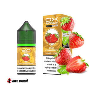 خرید سالت توت فرنگی ترش اکسوا | OX Passion Sour Strawberry |ویپ داریم