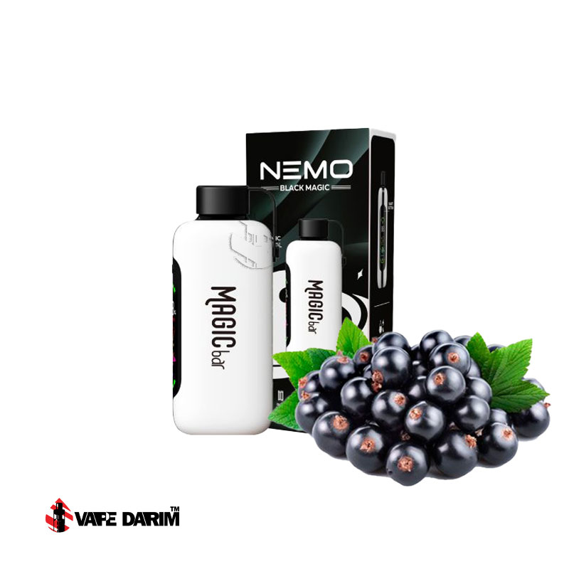 خرید پاد 30 هزار مجیک بار Black Magic |ویپ داریم خرید پاد یکبار مصرف مجیک بار انگور فرنگی Magic Bar NEMO Black Magic 30K |ویپ داریم